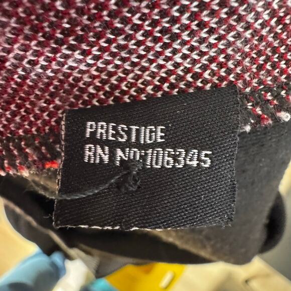 Royal Prestige Black Red Monogram Knit Polo Sweater XL Mens Retro Streetwear - Picture 4 of 6